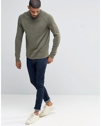 Мужской оливковый свитер от Bellfield
