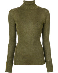 Женский оливковый свитер от Tory Burch