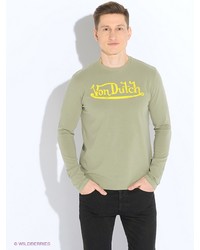 Мужской оливковый свитер от Von Dutch