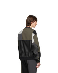 Мужской оливковый свитшот в стиле пэчворк от GR-Uniforma