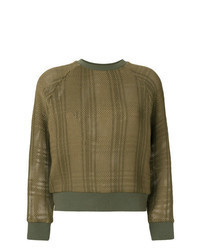 Оливковый свитшот в шотландскую клетку