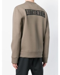 Мужской оливковый свитшот с принтом от Neil Barrett