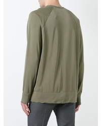 Мужской оливковый свитшот от Laneus