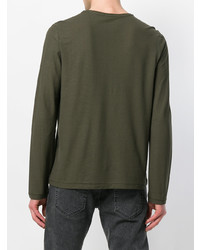 Мужской оливковый свитшот от Roberto Collina