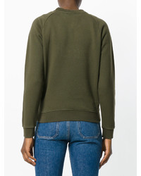 Женский оливковый свитшот от MAISON KITSUNE