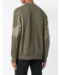 Мужской оливковый свитшот от Balmain