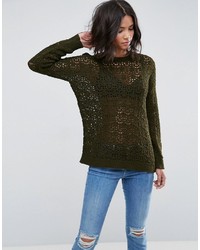Оливковый свободный свитер от Asos