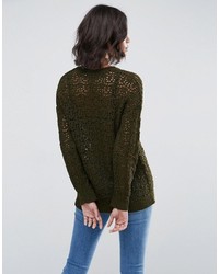 Оливковый свободный свитер от Asos
