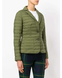 Женский оливковый стеганый пиджак от Herno
