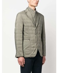 Мужской оливковый стеганый пиджак от Corneliani