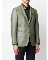 Мужской оливковый твидовый пиджак от Etro