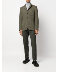 Мужской оливковый твидовый пиджак от Aspesi