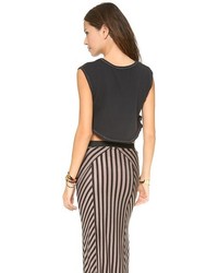 Оливковый укороченный топ от Free People