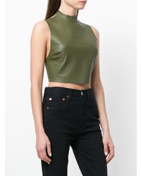 Оливковый укороченный топ от Manokhi