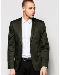 Мужской оливковый хлопковый пиджак от Asos