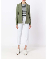 Женский оливковый хлопковый пиджак от Stella McCartney