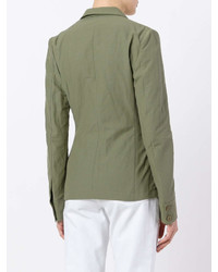 Женский оливковый хлопковый пиджак от Stella McCartney