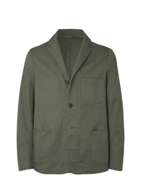 Мужской оливковый хлопковый пиджак от Officine Generale