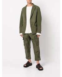 Мужской оливковый хлопковый пиджак от Greg Lauren