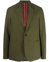 Мужской оливковый хлопковый пиджак от PS Paul Smith
