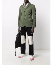 Мужской оливковый хлопковый пиджак от Junya Watanabe MAN