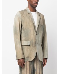 Мужской оливковый хлопковый пиджак от Uma Wang