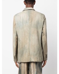 Мужской оливковый хлопковый пиджак от Uma Wang