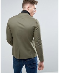 Мужской оливковый хлопковый пиджак от Asos