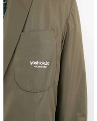 Мужской оливковый хлопковый пиджак от Yoshiokubo