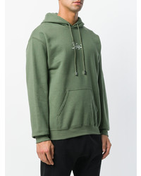 Мужской оливковый худи с принтом от Blood Brother