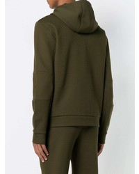 Мужской оливковый худи с принтом от Fendi