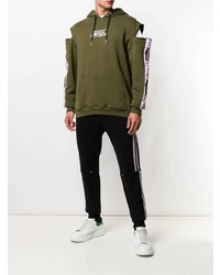 Мужской оливковый худи с принтом от Icosae