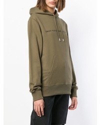 Женский оливковый худи с принтом от Helmut Lang