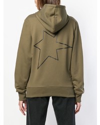 Женский оливковый худи с принтом от Helmut Lang