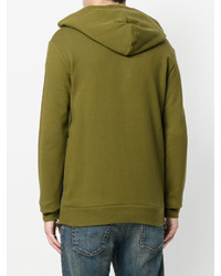 Мужской оливковый худи от Balmain
