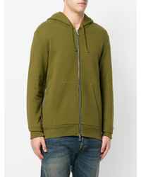 Мужской оливковый худи от Balmain