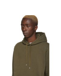 Мужской оливковый худи от Sunspel