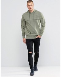 Мужской оливковый худи от Siksilk