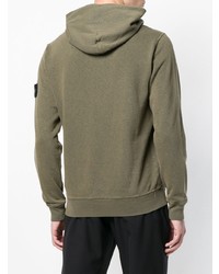 Мужской оливковый худи от Stone Island