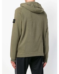 Мужской оливковый худи от Stone Island