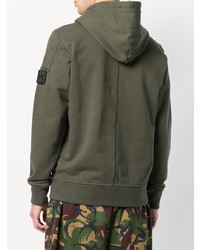 Мужской оливковый худи от Stone Island Shadow Project