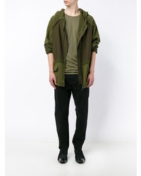 Мужской оливковый худи от Haider Ackermann