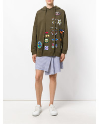 Женский оливковый худи от Mira Mikati