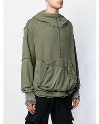 Мужской оливковый худи от Greg Lauren