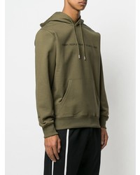 Мужской оливковый худи от Helmut Lang