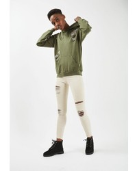 Женский оливковый худи от Topshop
