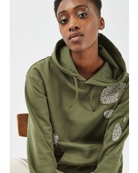 Женский оливковый худи от Topshop