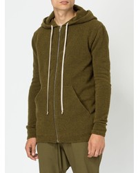 Мужской оливковый худи от Rick Owens