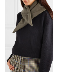 Женский оливковый шарф от Nanushka