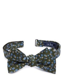 Оливковый шелковый галстук-бабочка